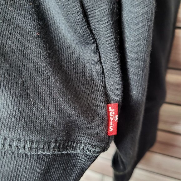 NWT Levi's Women's Graphic Standard Hoodie - Batwing 3D Shine Caviar - 1X - Picture 5 of 15